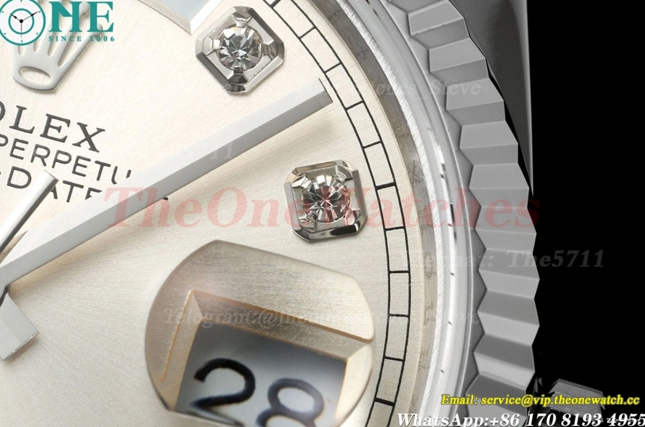 Silver 36mm V3 SS Dia DayDate 128239 SS QF VR3255(Gain Weight) 0223